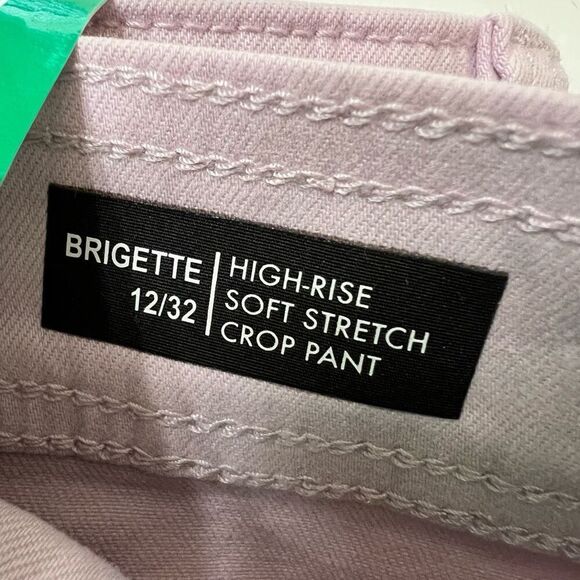 BUFFALO David Bitton Women’s Crop Pant Brigette Size 12 High Rise Soft Lilac NWT - Picture 7 of 9